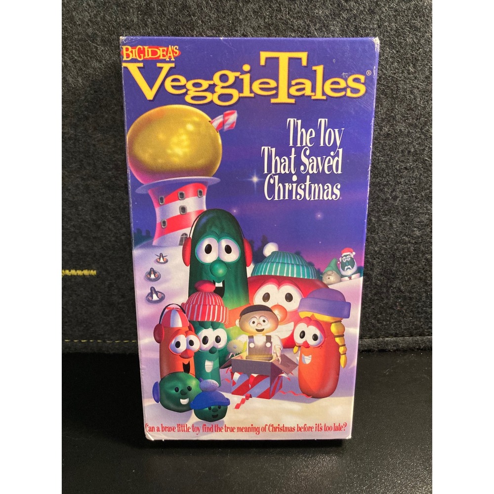 Vtg 1998 VeggieTales The Toy That Saved Christmas‎ VHS Big Idea Entertainment
